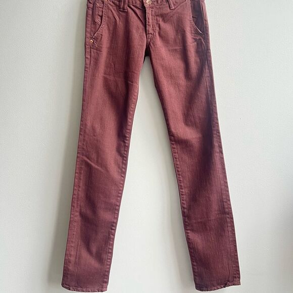 Chimala Chimalayan Japan Selvedge Denim Redish brown Low Rise Size 27 - Picture 4 of 7